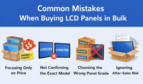 Neueste Unternehmensnachrichten über Häufige Fehler beim Großkauf von LCD-Panels