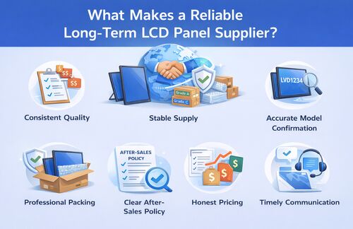 Neueste Unternehmensnachrichten über Was macht einen zuverlässigen Langzeitlieferanten für LCD-Panels aus?
