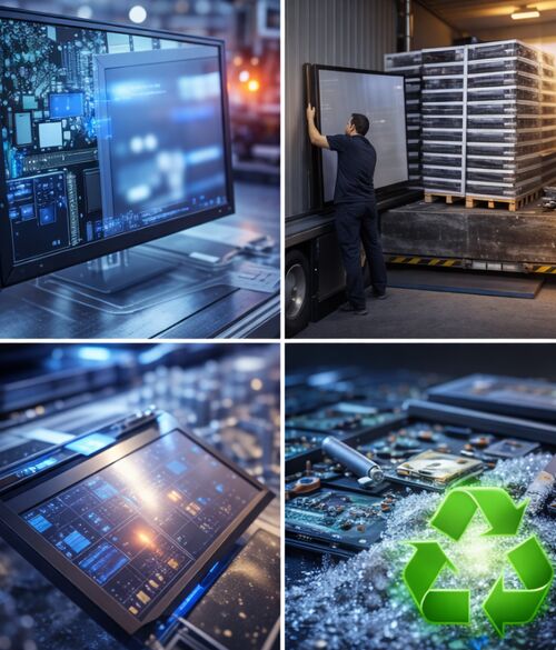 Ultime notizie aziendali su Ciclo di vita del pannello LCD: dalla produzione al riciclaggio a fine vita